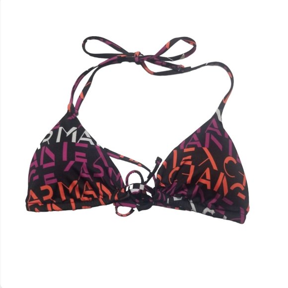 A/X Armani Exchange A|X Print String Bikini Triangle Swimsuit Size XS - Picture 2 of 6